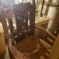 Wicker Monkey Hand Carved Chairs  X4