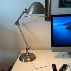 Pottery Barn Articulated Brushed Nickel Task Desk Lamp
