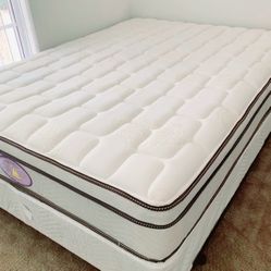 New Queen Mattress And Box spring 2 Pc Bed Frame  Is Not Included 