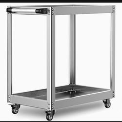Stainless steel rolling tool cart, heavy-duty metal mechanic's trolley with wheels, large capacity tool organizer, workshop cart, Brand New still in t