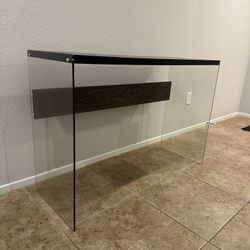 Glass Leg Console Table