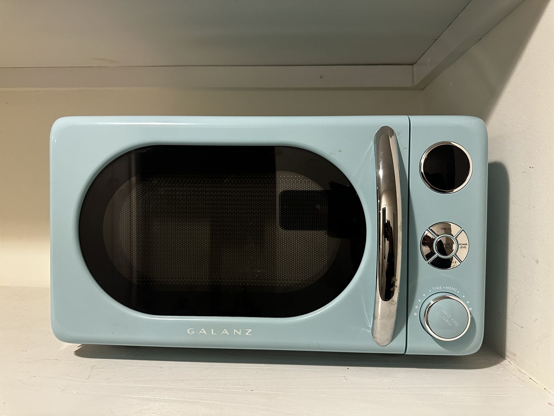 Retro Light Blue Galanz Microwave