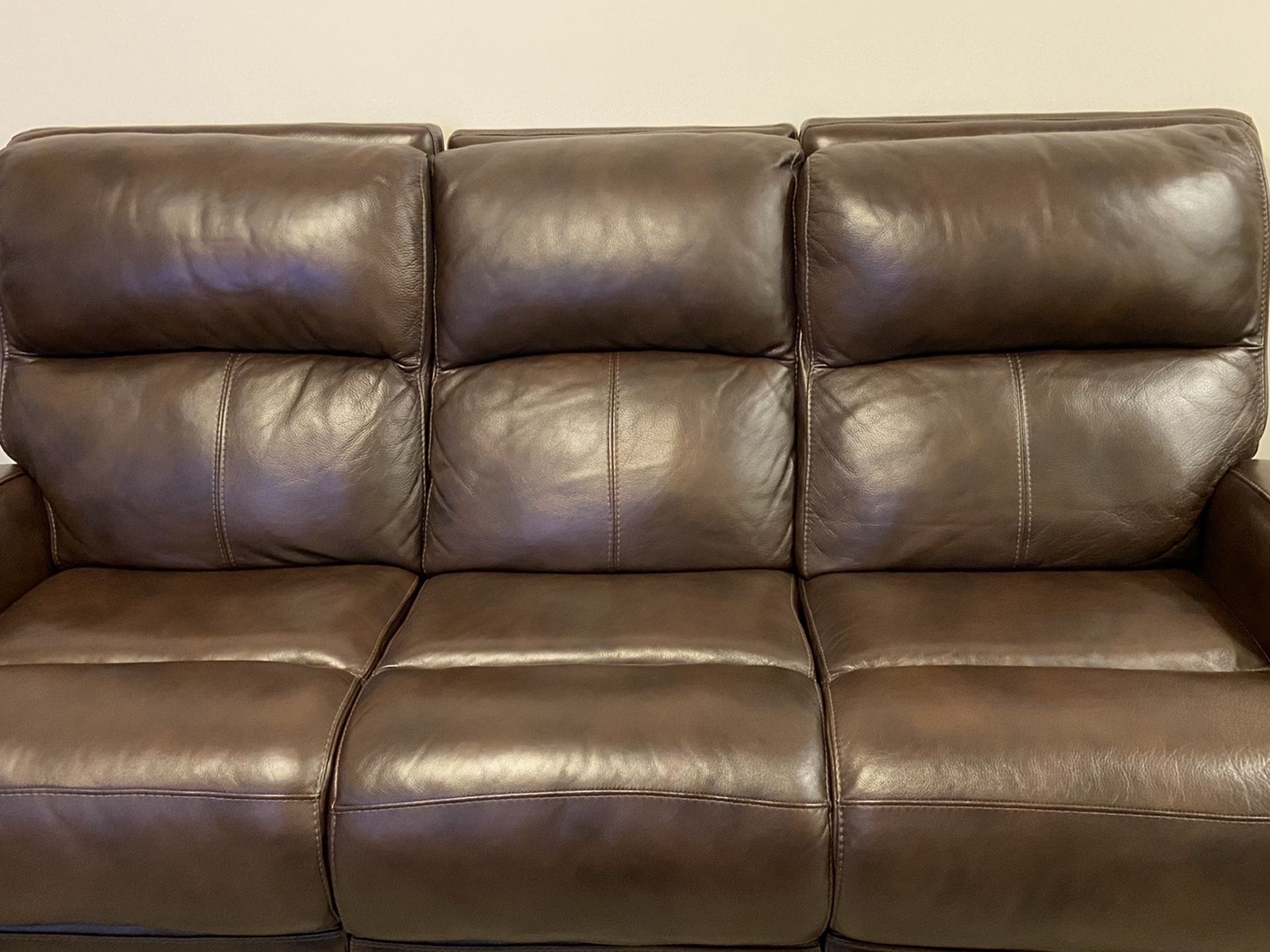 Brown Leather Couch Recliner