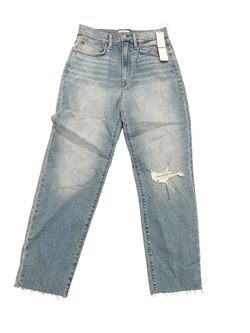 New Hudson Jeans Kass Hugh Rise Straight Ankle Distressed 26