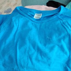 Brand New Victoria Secret Teal Short Sleeve Shirt Size Medium 