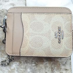 Coach Leather Wallet Chain Wrislet 