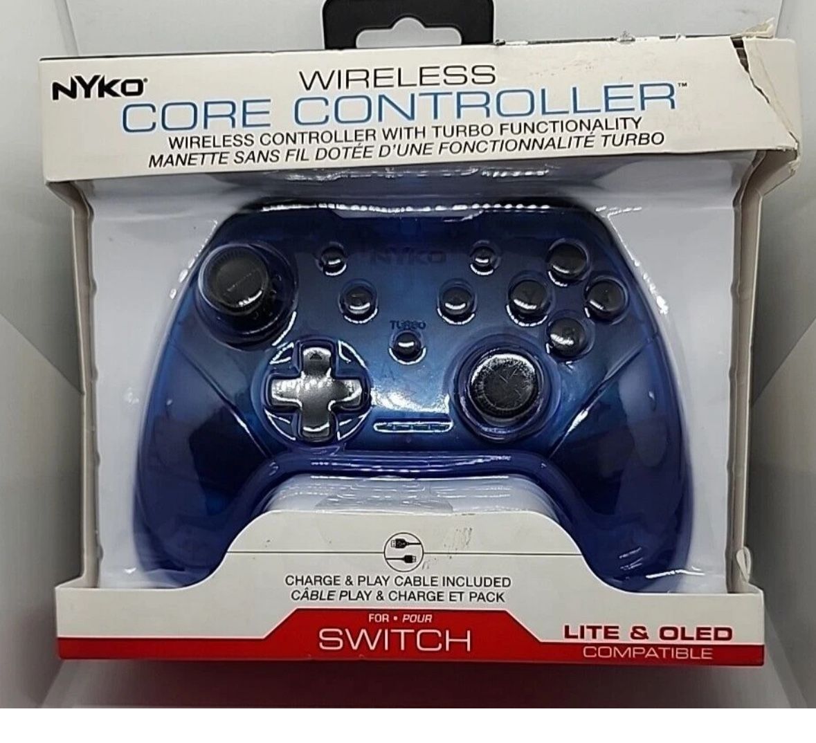 NYKO Wireless Core Controller for Nintendo Switch, Rechargeable and Bluetooth