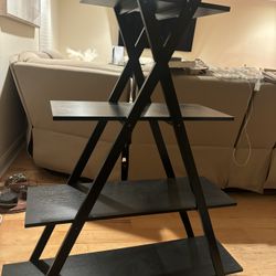 4 Tier Black Shelf-Wood