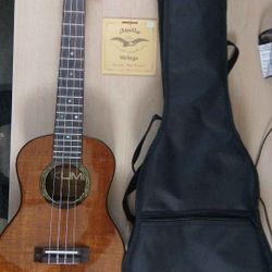 Leilani kumu ten dx UKULELE. Bought in Hawaii..Comes with case, 1 pack of extra strings and cord chart.