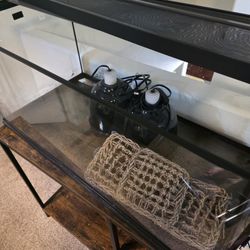 40 Gallon Terrarium + Table.
