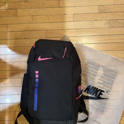 Black and Pink Nike Elite backpack