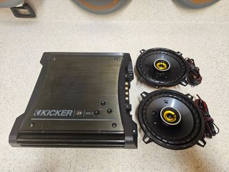 Kicker 5.25" 2-way speakers + Kicker amp