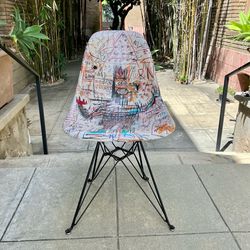 Case Study® Fiberglass Modernica x Basquiat Connect the Dots Eiffel Side Chair