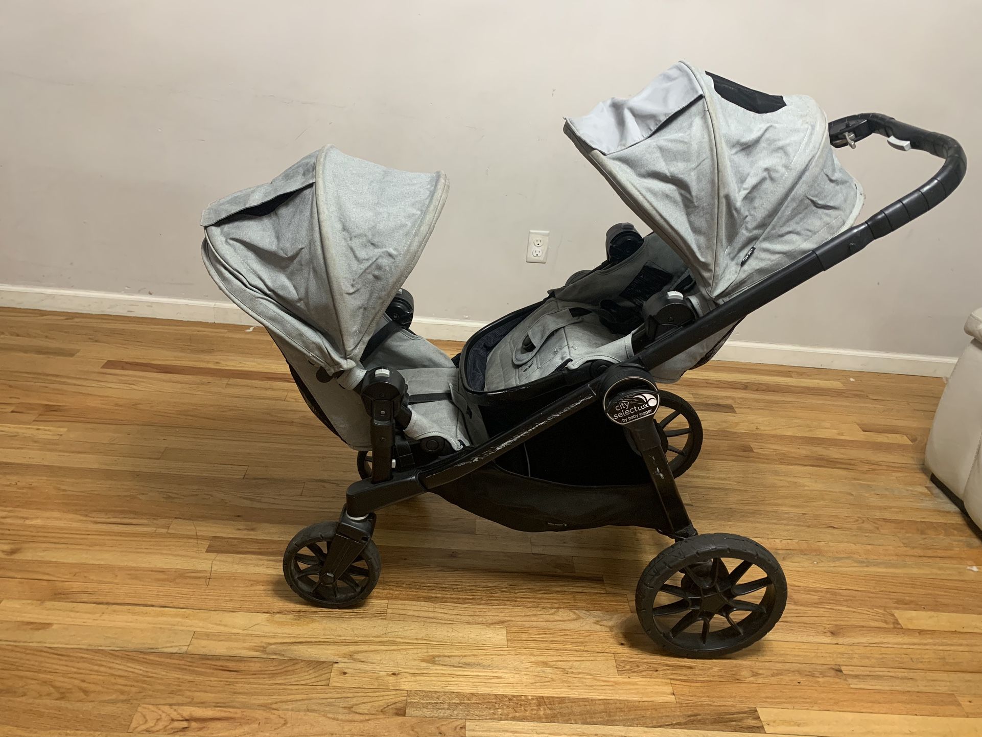Baby Jogger Double Stroller City Select Lux , Grey 
