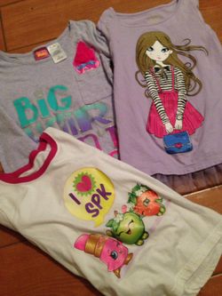 3 Girl's Long Sleeve Tops size 5/6