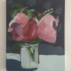 Set Of Two Painted Canvases