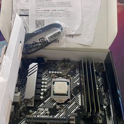 Intel i5 Cpu b460m-a mobo 32gb ddr4ram combo