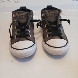 Little Boys Sz 13 Converse High Top Sneakers Army Green