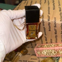 Vintage Paris au Printemps Perfume by Château Rouge, 1 fl oz. Classic French vintage fragrance bottle with original label and decorative cord. Good vi