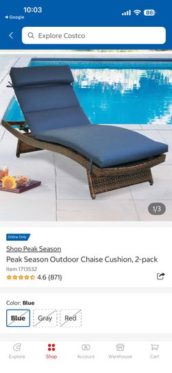 peak season outdoor chaise cushion