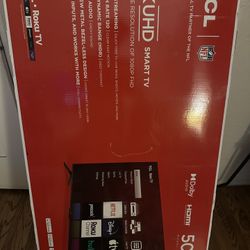 50" TCL SMART TV model: 50s451 Roku 4K UHD 