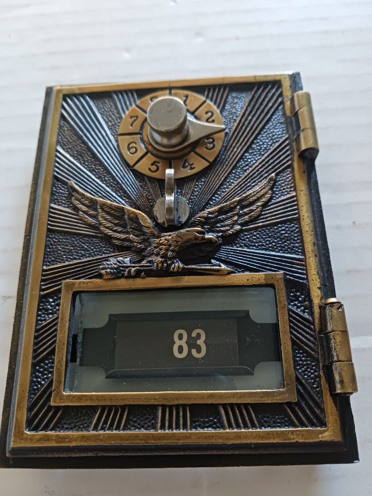US Post Office Box Door With Flying Eagle 5" X 3 3/4" No. 83