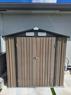Outdoor Metal Storage Shed with Double Doors 6'x4'