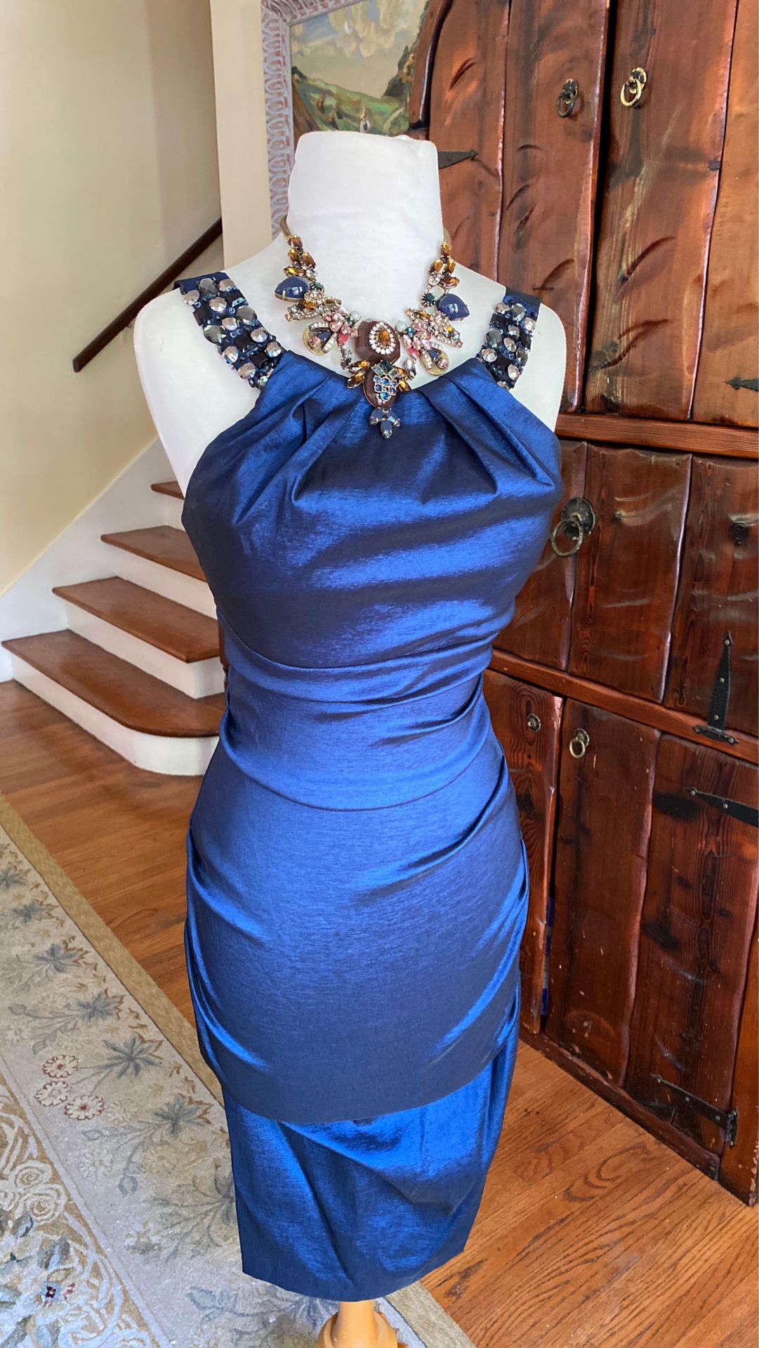 joanna chen dress designer Xscape Joanna Chen designer blue dress size 4 for Sale in West Palm Beach,  FL