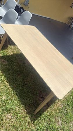 Dining table with six chairs