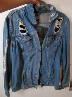Ripped Deniem Jacket Size M