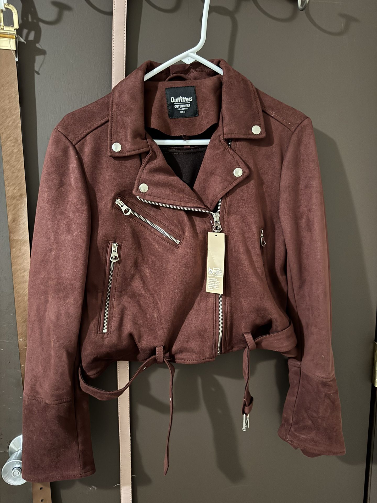Outfitters Burgundy Moto Jacket