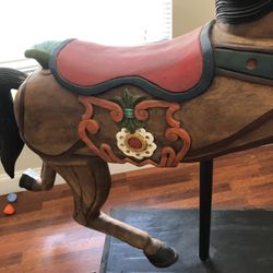 Wood Horse Hand Carved 