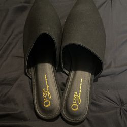Womens Black Mule Sandals Size 8.5 Brand New