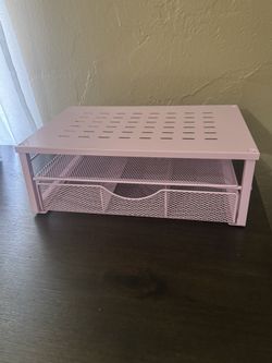 Pink Computer Stand/Organizer