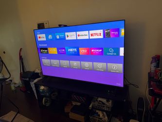 VIZIO Qled tv with Govee lights/TV stand is free