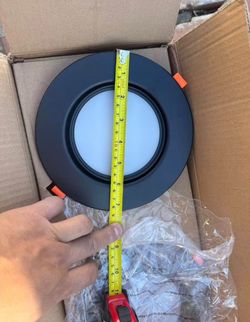Brand New 6-Inch Slim Black LED Recessed Lights with Driver - Dimmable