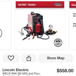 Lincoln Electric WELD-PAK 90i MIG and Flux-Cored Wire Feeder Welder with Gas Regulator