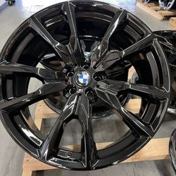 22” Factory BMW X7 M50i 755M G07 Wheels Rims Black Stock Factory Genuine Original OEM 2027