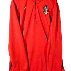 Nike Men's Large  1/4 Zip Dri-Fit Pullover Athletic Top Red Lightweight Jacket