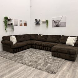 Brown Sectional Couch - Free Delivery
