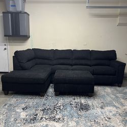 Sectional Sofa Couch Chaise Storage Ottoman Delivery Available 🚚  