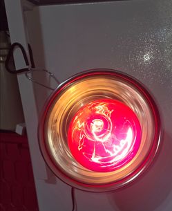 Heated lamp and heated light bulb