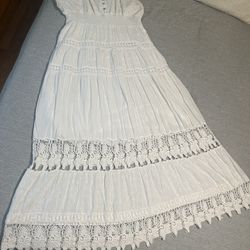 Pretty White Cotton Dress