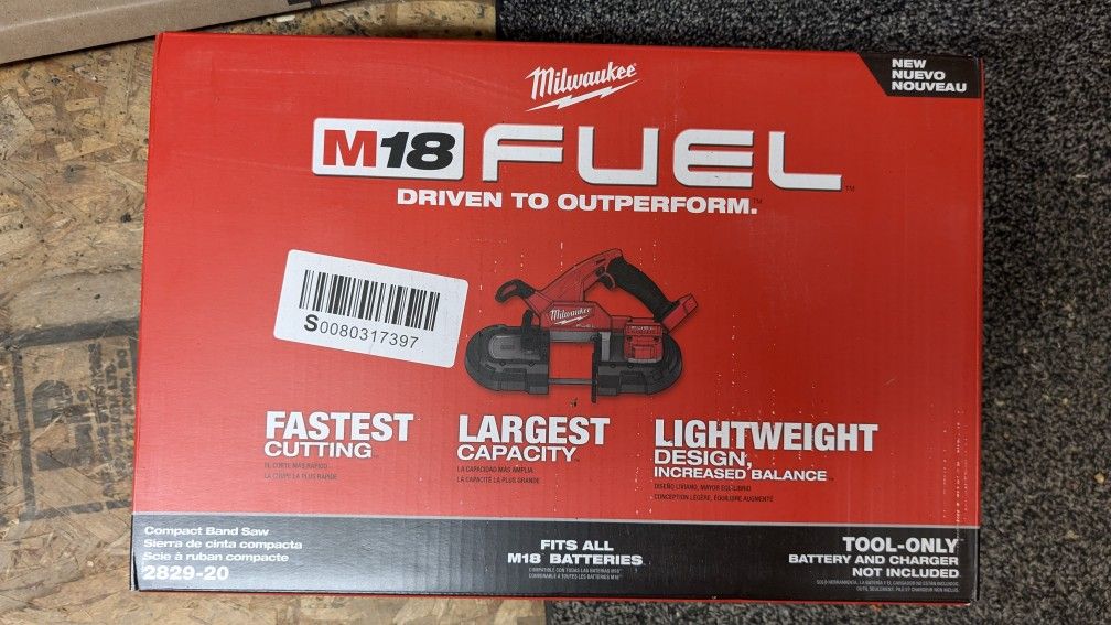 Milwaukee Fuel M18 Compact Bandsaw Tool Only Pick Up Concord Pinole 