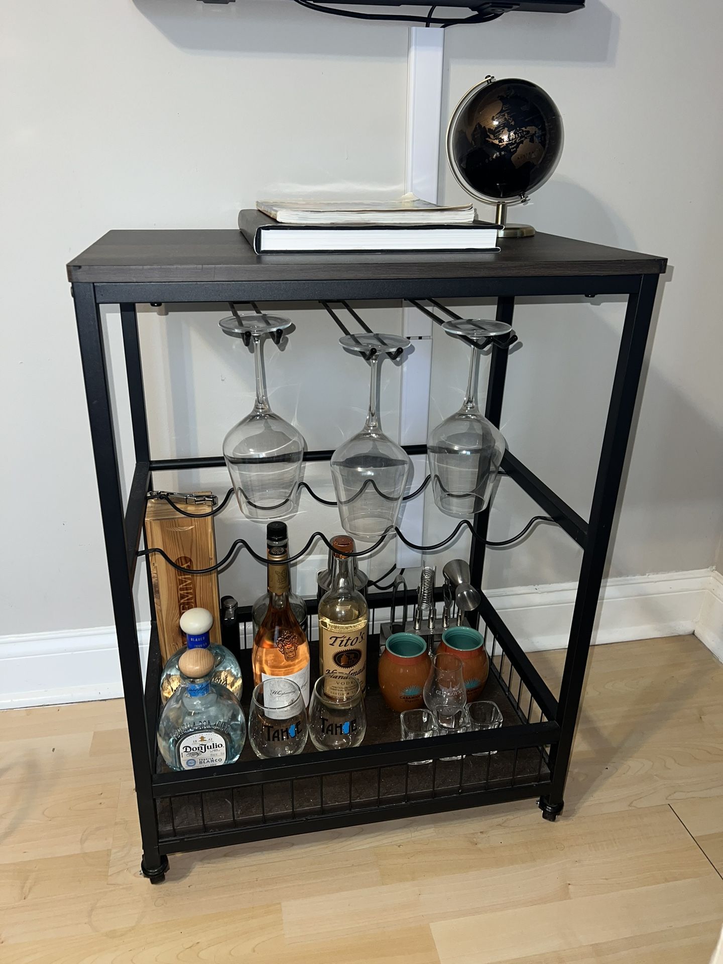 Bar Cart with Wheels