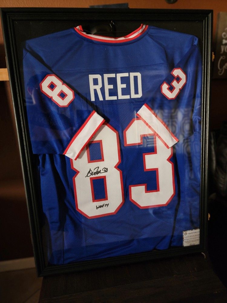Framed Andre Reed Autographed Jersey