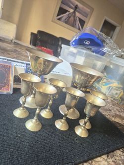 Juego de copas antiguas de india