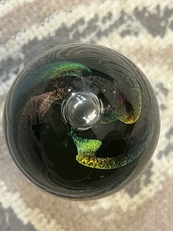 Vintage MSH Art Glass Hand Blown Iridesce...