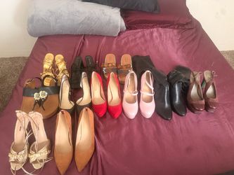 Women's Shoes Lot – 11 Pairs Mixed Styles