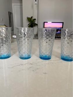 New modern dotted glass cups from target (blue)